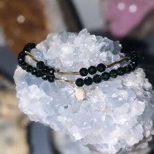 2 green sandstone bracelet